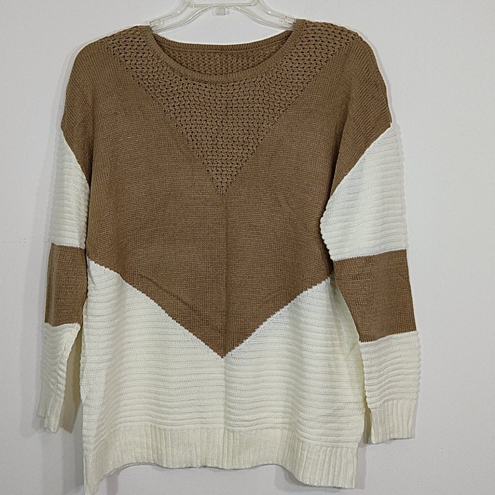 NEW✨ Colorblock Handmade Knitted Loose Sweater